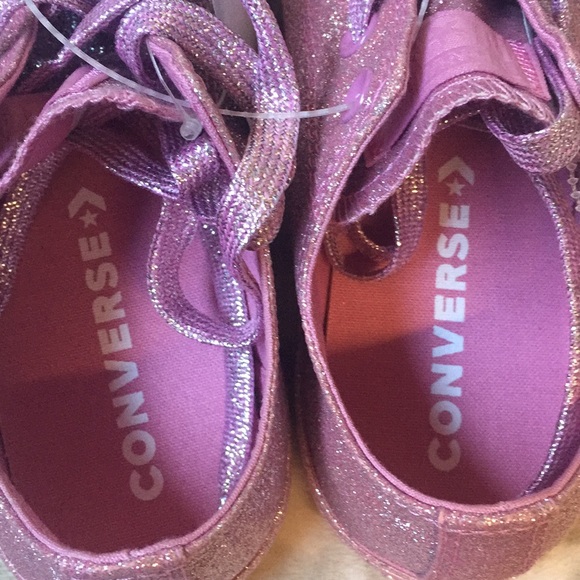 NWT Converse Glitter Pink Shoes Size 11.5 - Picture 5 of 6